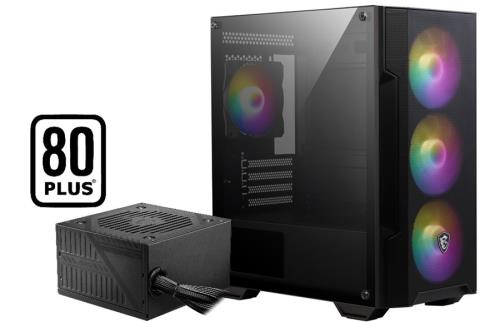 MSI MAG FORGE M100A D60 600W 80+ 4x12CM ARGB FAN mATX KASA